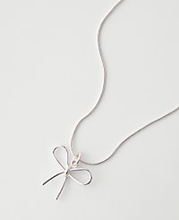 Metal Bow Pendant Necklace carousel Product Image 2