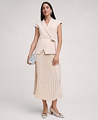 Crepe Blazer Wrap Midi Dress carousel Product Image 3