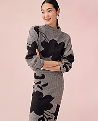 Herringbone Floral Jacquard Sweater carousel Product Image 3