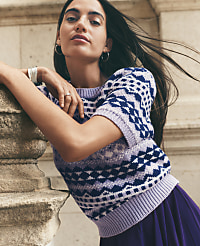 Fair Isle Sweater Tee carousel Product Image 1