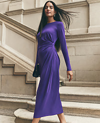 Crew Neck Twist Sheath Dress carousel Product Image 1
