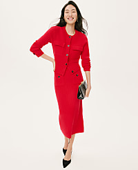 Petite Ribbed Sweater Skirt carousel Product Image 4