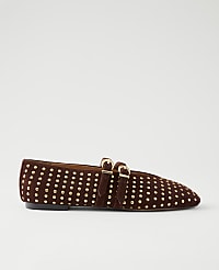 Buckled Suede Studded Ballet Flat carousel Product Image 1