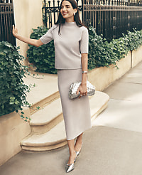 Petite Embellished Sweater Skirt carousel Product Image 1