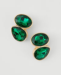 Double Crystal Stud Earrings carousel Product Image 1