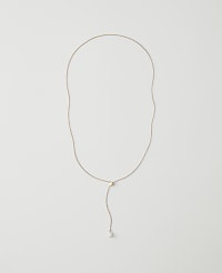 Mini Pearlized Lariat Necklace carousel Product Image 1