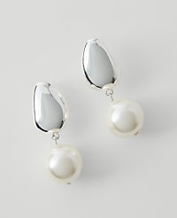 Mini Pearlized Drop Earrings carousel Product Image 1
