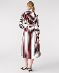 Striped Collared Midi Shirtdress carousel Product Image 2