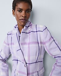 Petite Plaid Chesterfield Coat carousel Product Image 3