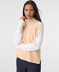 Petite Colorblock Mock Neck Sweater carousel Product Image 1