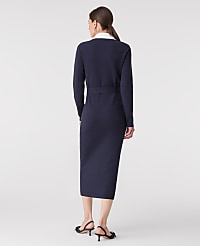 Petite Layered Belted Sweater Midi Dress carousel Product Image 2