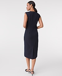 The Petite Dotted Crew Neck Sheath Dress carousel Product Image 2