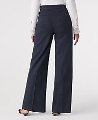 The Petite Everyday Sailor Wide-Leg Pant in Faux Denim carousel Product Image 3