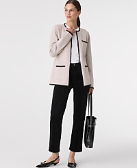 Contrast Trim Sweater Jacket carousel Product Image 3