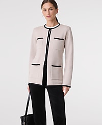 Contrast Trim Sweater Jacket carousel Product Image 1