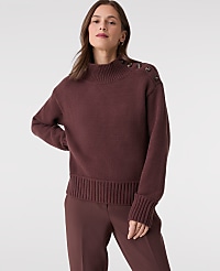 Button Mock Neck Sweater carousel Product Image 1