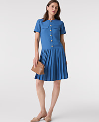 Pleated Shift Dress carousel Product Image 1