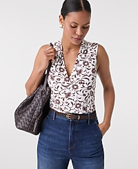 Floral Sleeveless V-Neck Top carousel Product Image 1