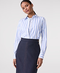 Petite Striped Relaxed Perfect Shirt carousel Product Image 3