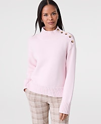 Button Mock Neck Sweater carousel Product Image 1