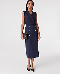 Ponte Button Wrap Midi Skirt carousel Product Image 1