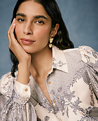 Floral Satin Blouse carousel Product Image 4