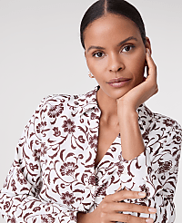 Floral Satin Essential Shirt carousel Product Image 1
