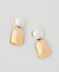 Mixed Metal Drop Earrings carousel Product Image 1