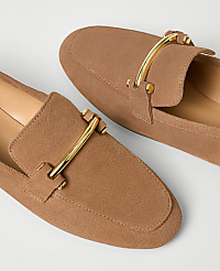 Chain Embellished Suede Loafer carousel Product Image 2