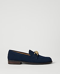 Hardware Embellished Suede Loafer carousel Product Image 1