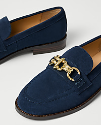 Hardware Embellished Suede Loafer carousel Product Image 2