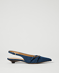 Strappy Denim Slingback Pump carousel Product Image 1