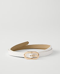 Skinny Woven Leather Belt carousel Product Image 1