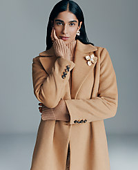 Petite Double Breasted Long Coat carousel Product Image 6