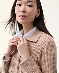 Textured Stitch Sweater Jacket carousel Product Image 1