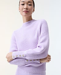Ribbed Button Sweater carousel Product Image 1