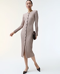 Ribbed Button Sweater Dress carousel Product Image 3