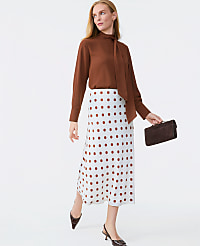 Dotted Satin Bias Slip Skirt carousel Product Image 4