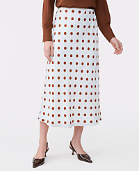 Dotted Satin Bias Slip Skirt carousel Product Image 2
