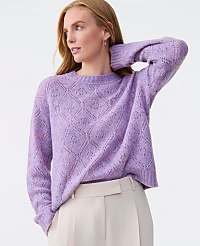 Pointelle Crew Neck Sweater carousel Product Image 1