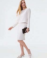 The Pocket Midi Skirt in Fluid Crepe carousel Product Image 1