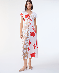 Floral Collage Twisted Midi Dress carousel Product Image 3