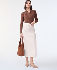 Horsebit Denim Midi Skirt carousel Product Image 1