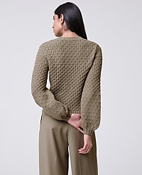 Honeycomb Cable Crew Neck Sweater carousel Product Image 2