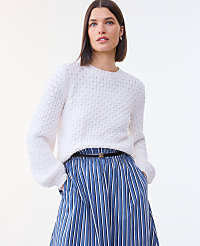 Honeycomb Cable Crew Neck Sweater carousel Product Image 1