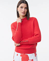 Ribbed Button Sweater carousel Product Image 1