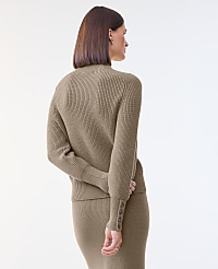 Ribbed Button Sweater carousel Product Image 2