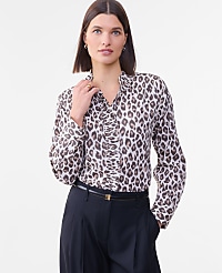 Animal Print Ruffle Shirt carousel Product Image 1