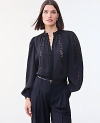 Lace Trim Blouse carousel Product Image 1