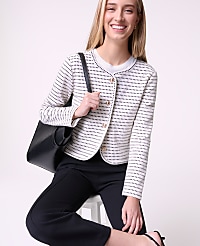 Petite Weekend Striped Knit Jacket carousel Product Image 3